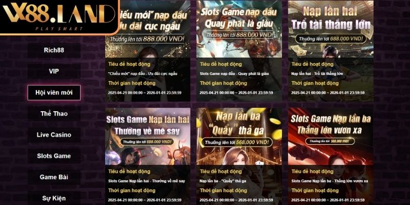 Khuyến Mãi VX88 Cơ Hội Bùng Nổ Để Game Thủ Săn Thưởng Lớn 3 Tích điểm đổi thưởng khuyến mãi VX88 hàng tuần