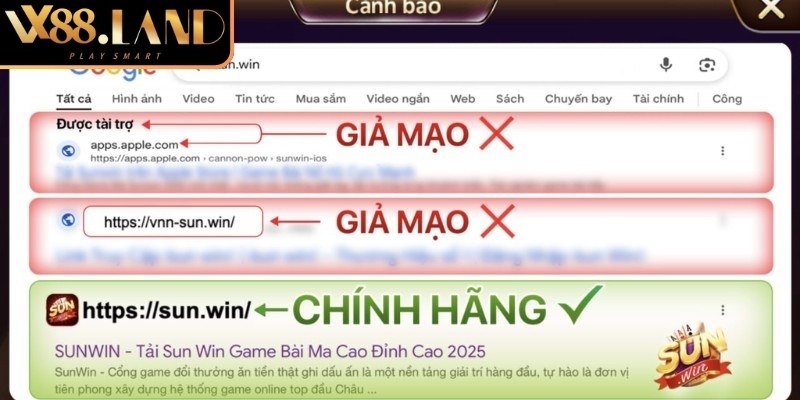 Tình trạng Sunwin giả mạo tinh vi xuất hiện ngày nay